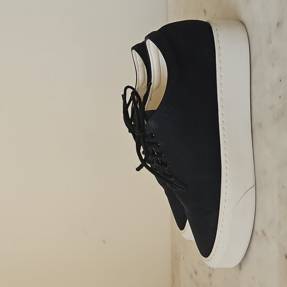 THE ROW: Black Mary H Minimalist Sneakers